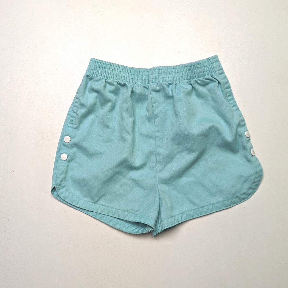 Vintage Jcpenney Shorts Girls Size 7-8 Teal Blue Track Dolphin